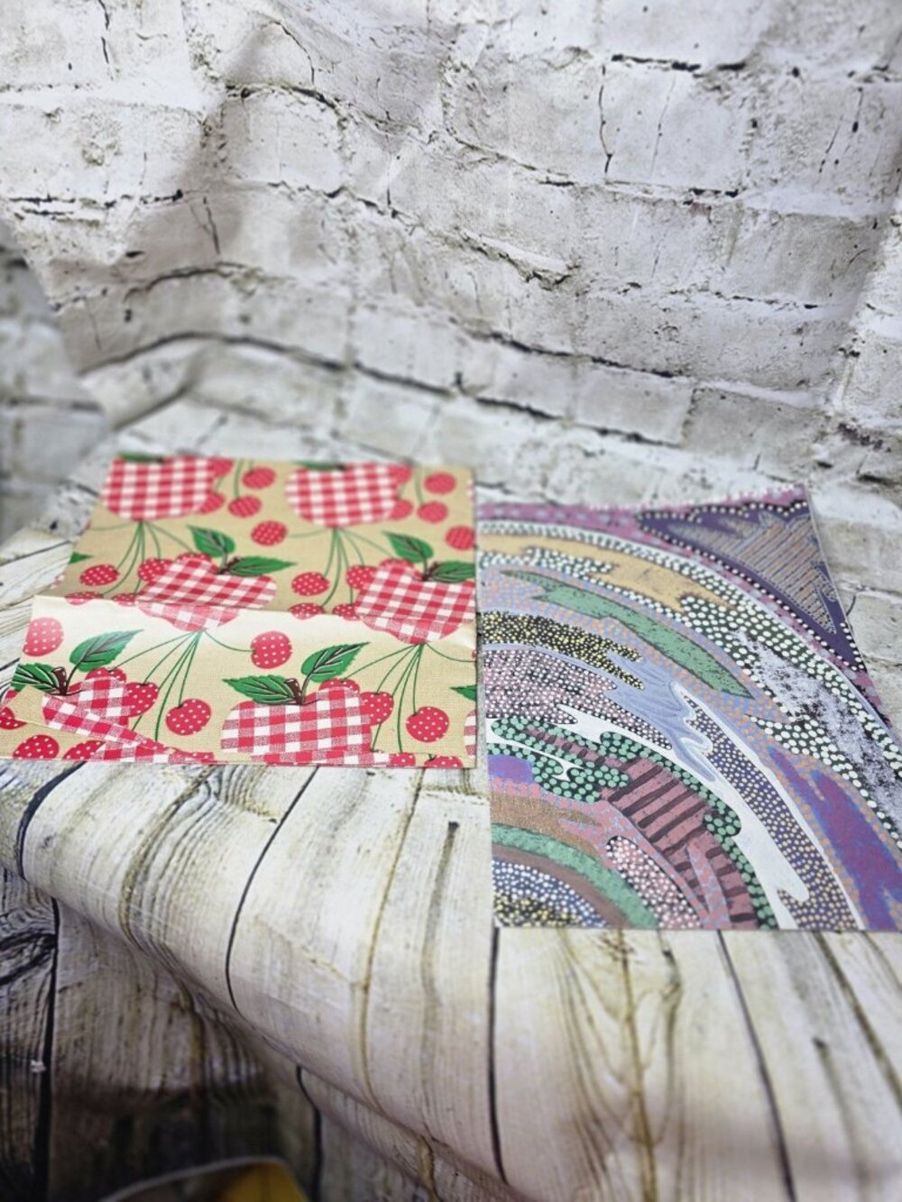 Vintage Gift Wrap All Occasion Cherries and Australian Prints